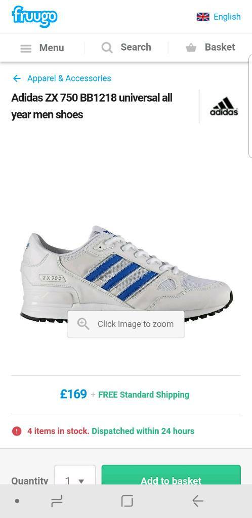 adidas zx 750 size 9